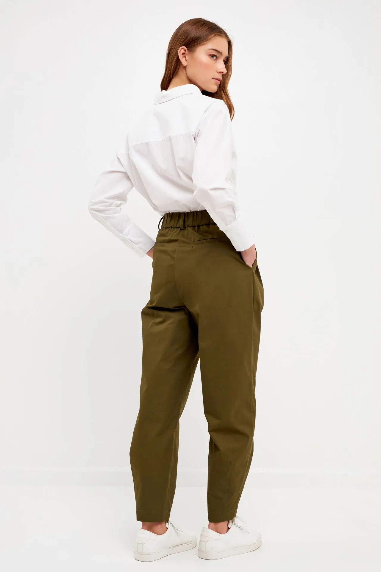 High Waist Pleated Trouser