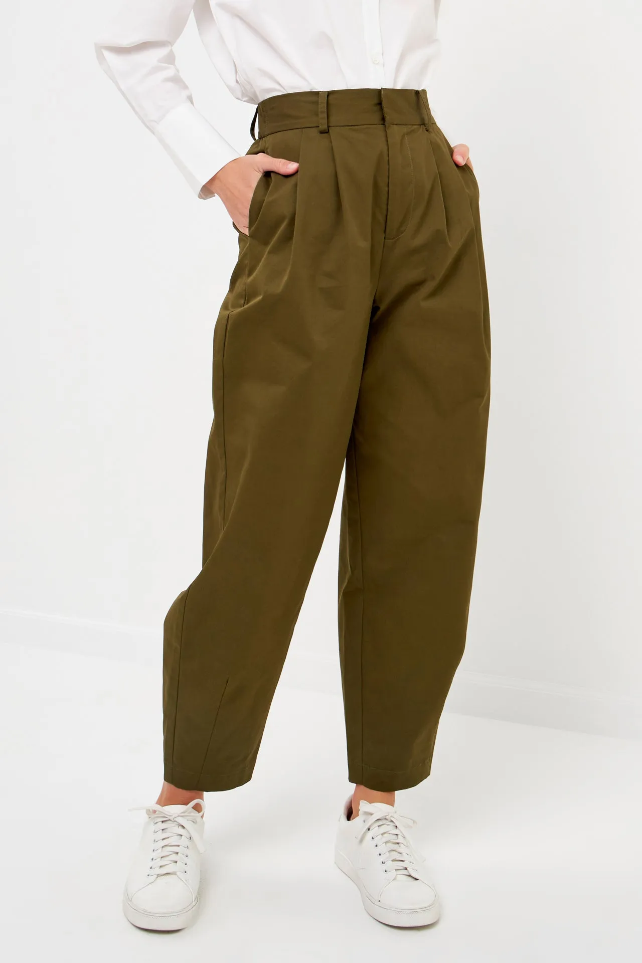 High Waist Pleated Trouser