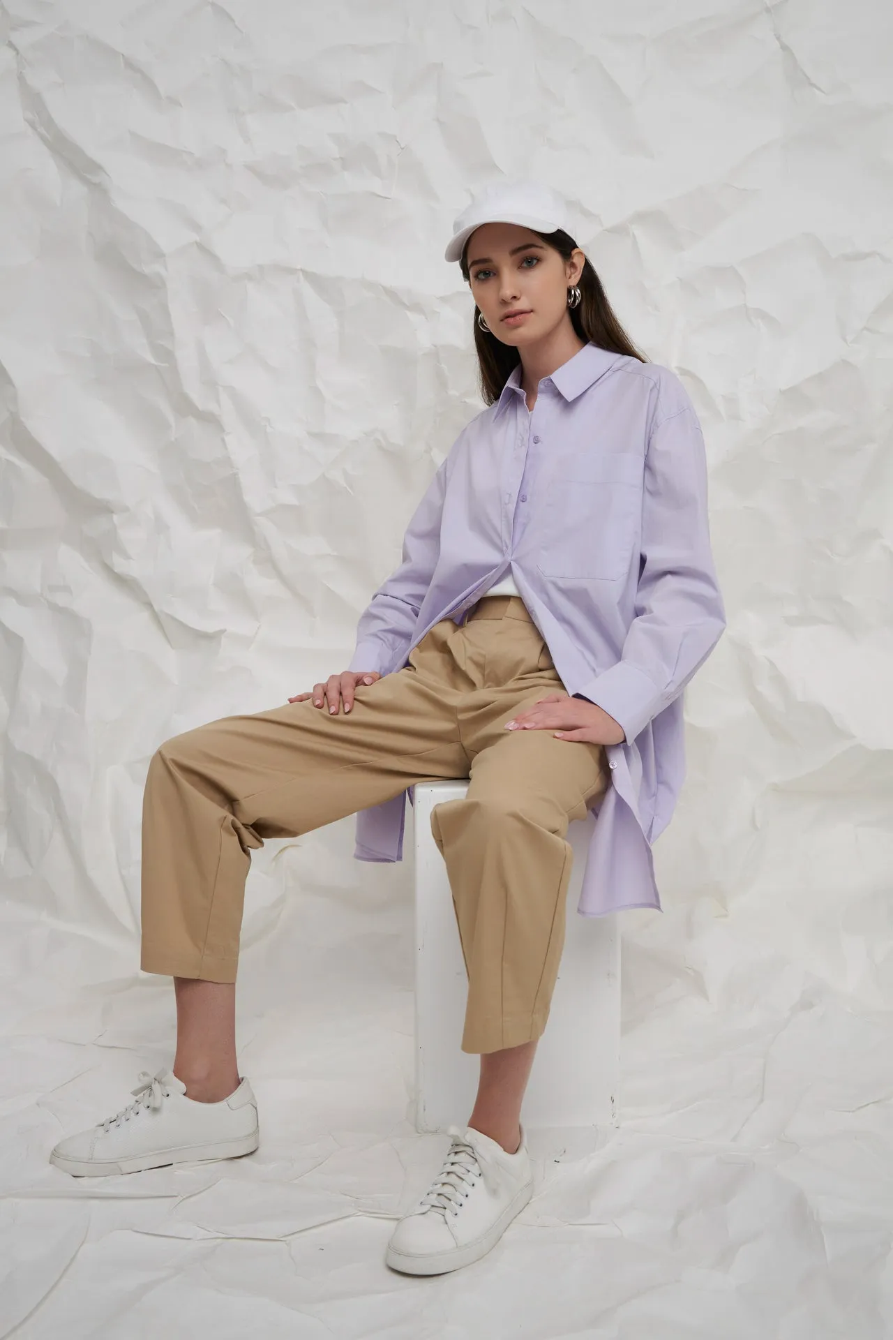 High Waist Pleated Trouser