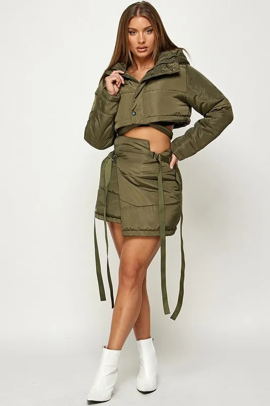 Jacket Skirt Outfit 2Pc Set