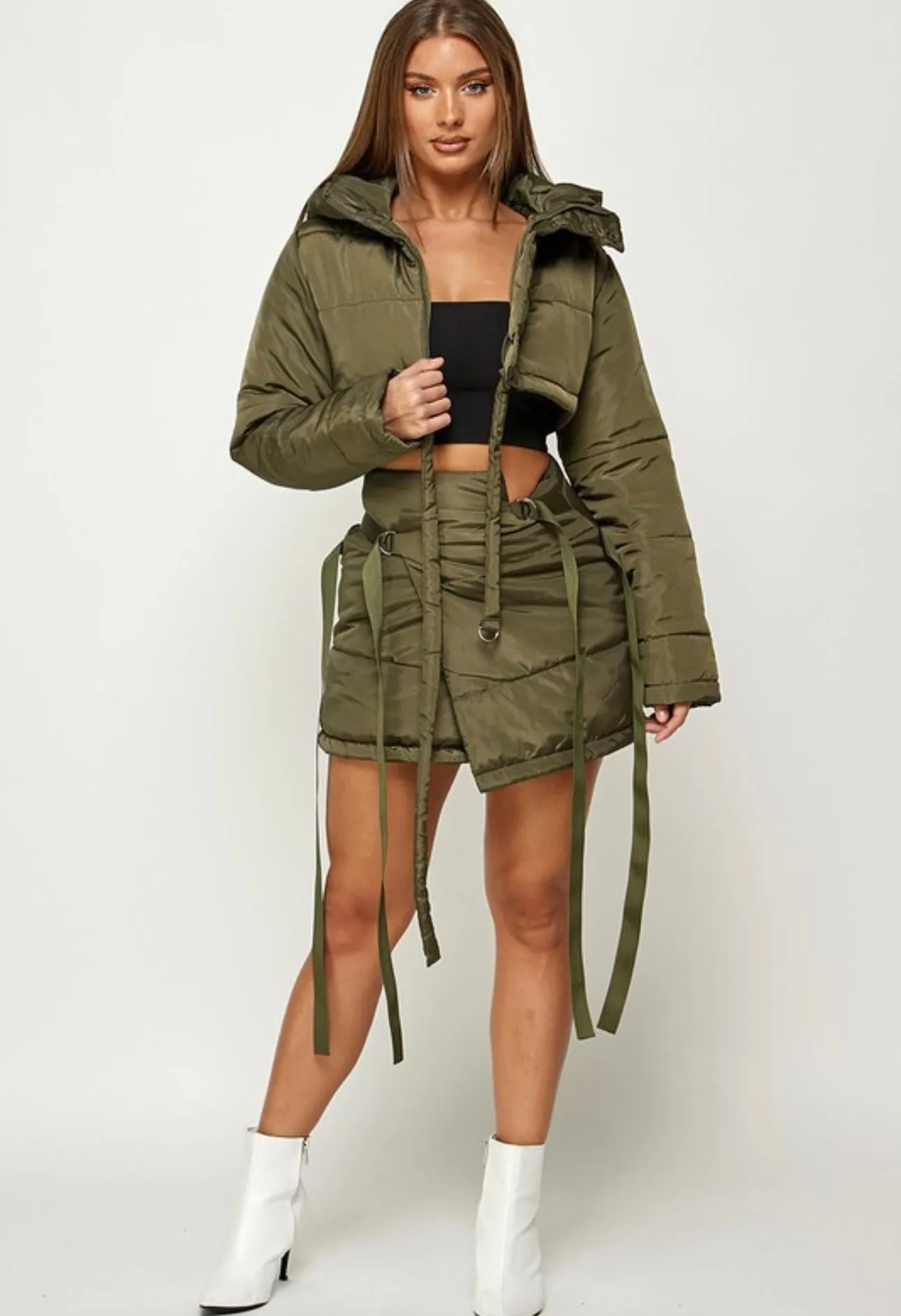 Jacket Skirt Outfit 2Pc Set