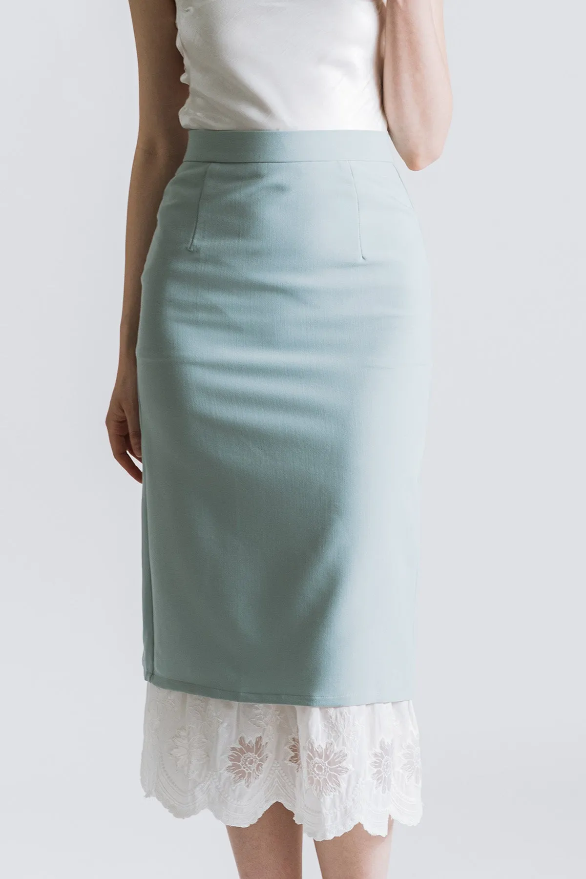Kovette Lace Midi Pencil Skirt