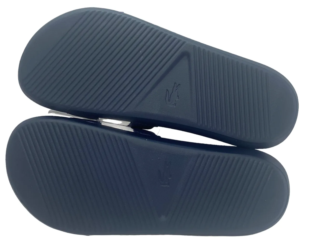 Lacoste Mens Croco Metallic Slides - Navy/White - 7-39CMA0061092