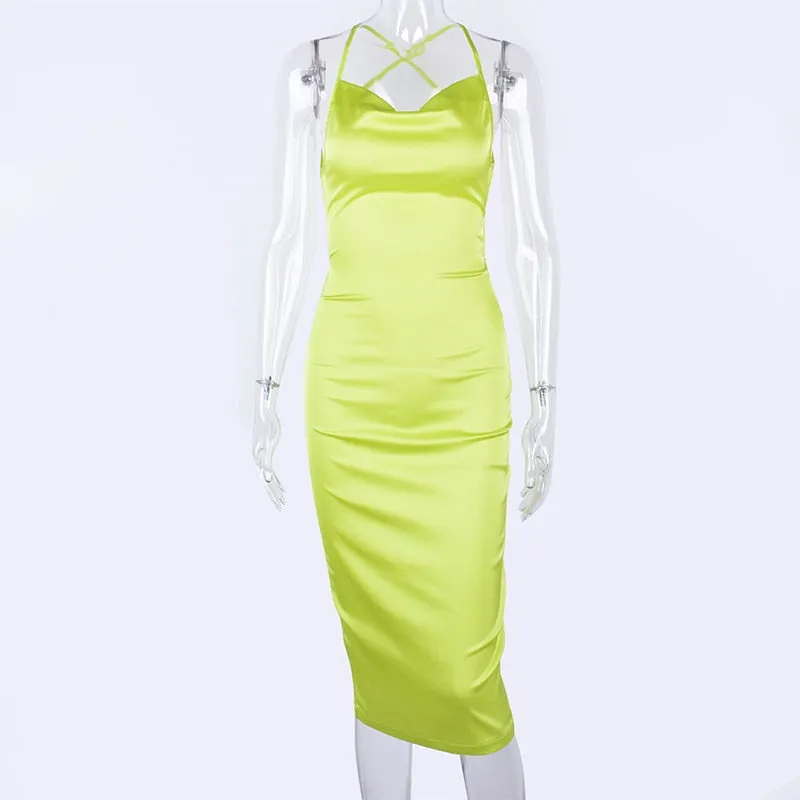 Like Neon Light Midi Dress