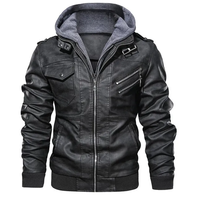 Men's Leather Jackets Autumn New Casual Motorcycle PU Jacket