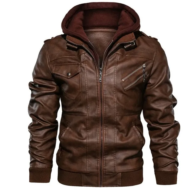 Men's Leather Jackets Autumn New Casual Motorcycle PU Jacket