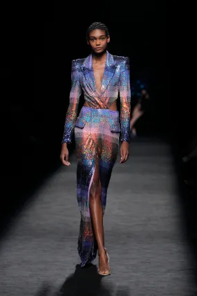 Metallic Blazer Dress