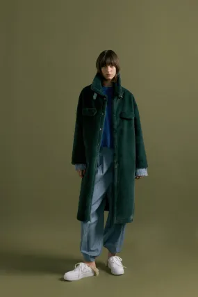 Molliolli Long Faux Fur Coat - Green