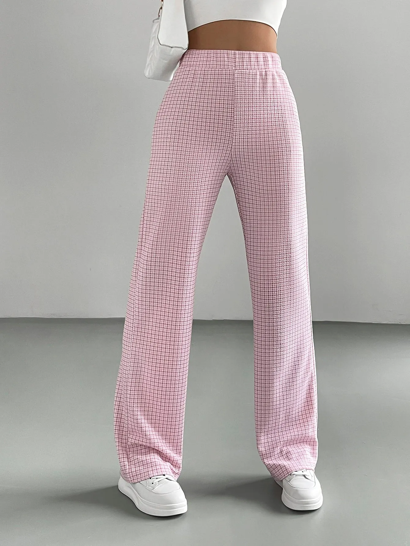 Plaid High Waist Pants SS23