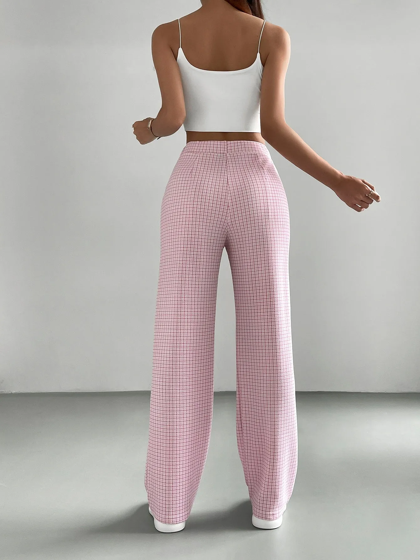 Plaid High Waist Pants SS23