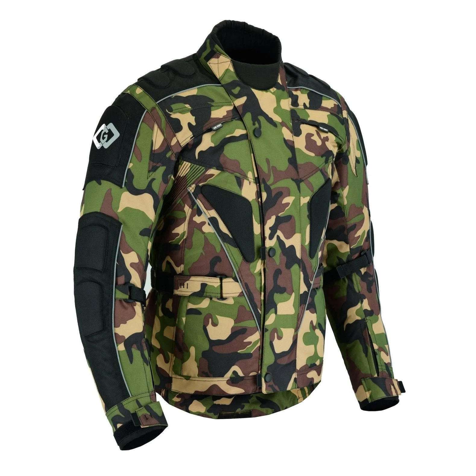Raven Textile Motorcycle Armoured Jacket (Cordura Fabric Biker Advanced Black
