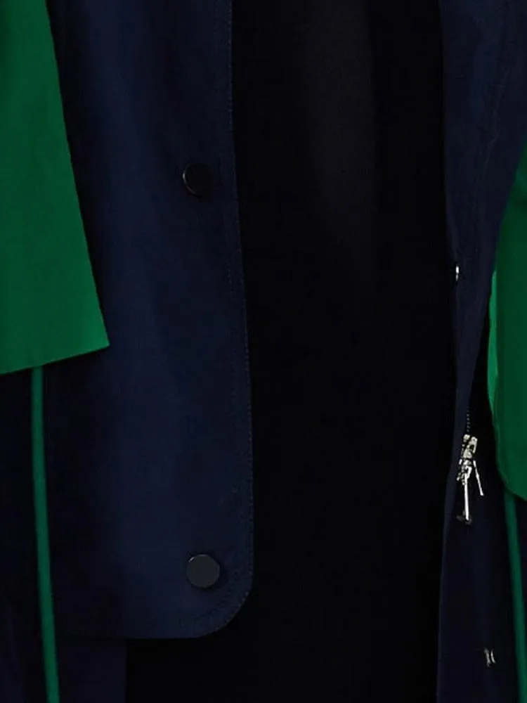 Streetwear style long oversized trench coat