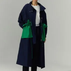 Streetwear style long oversized trench coat