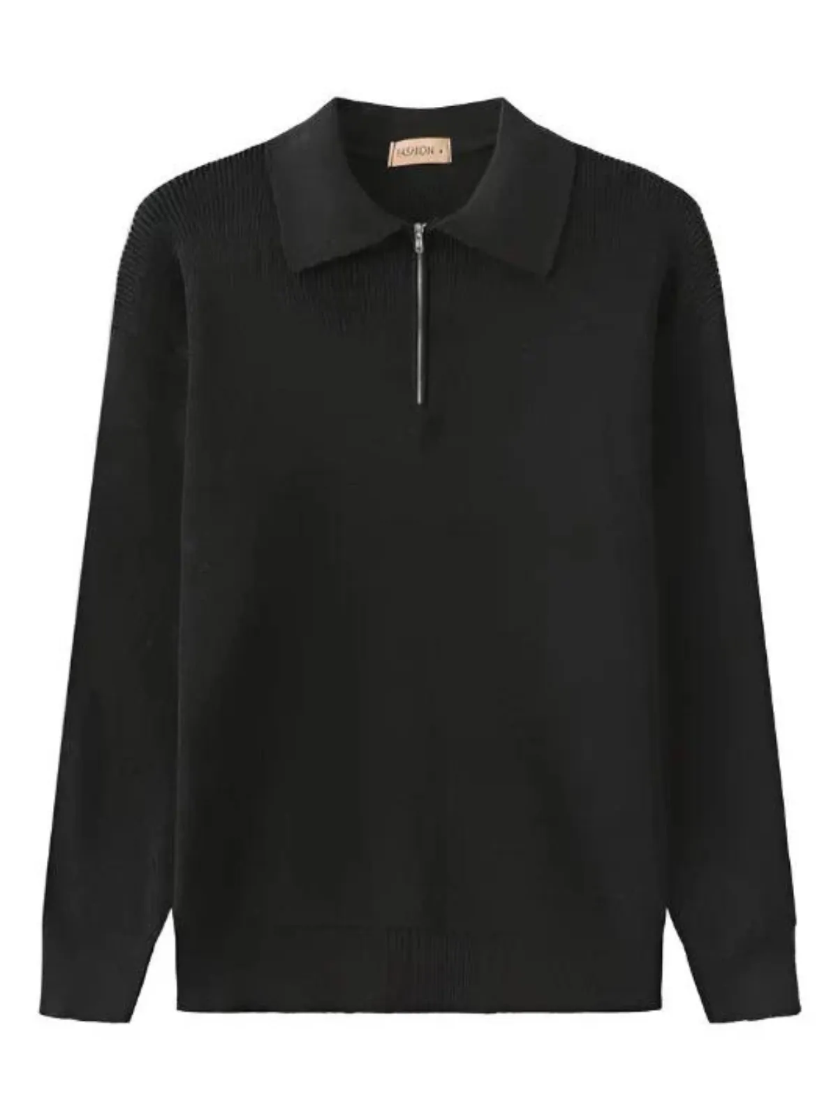 Stylish Cotton Knitted Half-Zip Sweater for Cozy Winter Wear