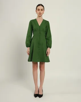 The Dafni Emerald Cotton Dress