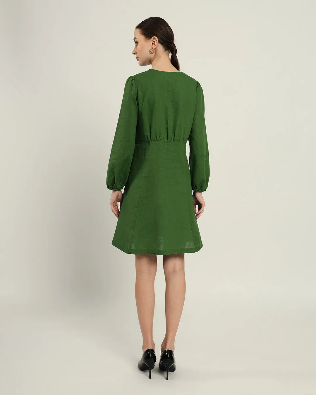 The Dafni Emerald Cotton Dress