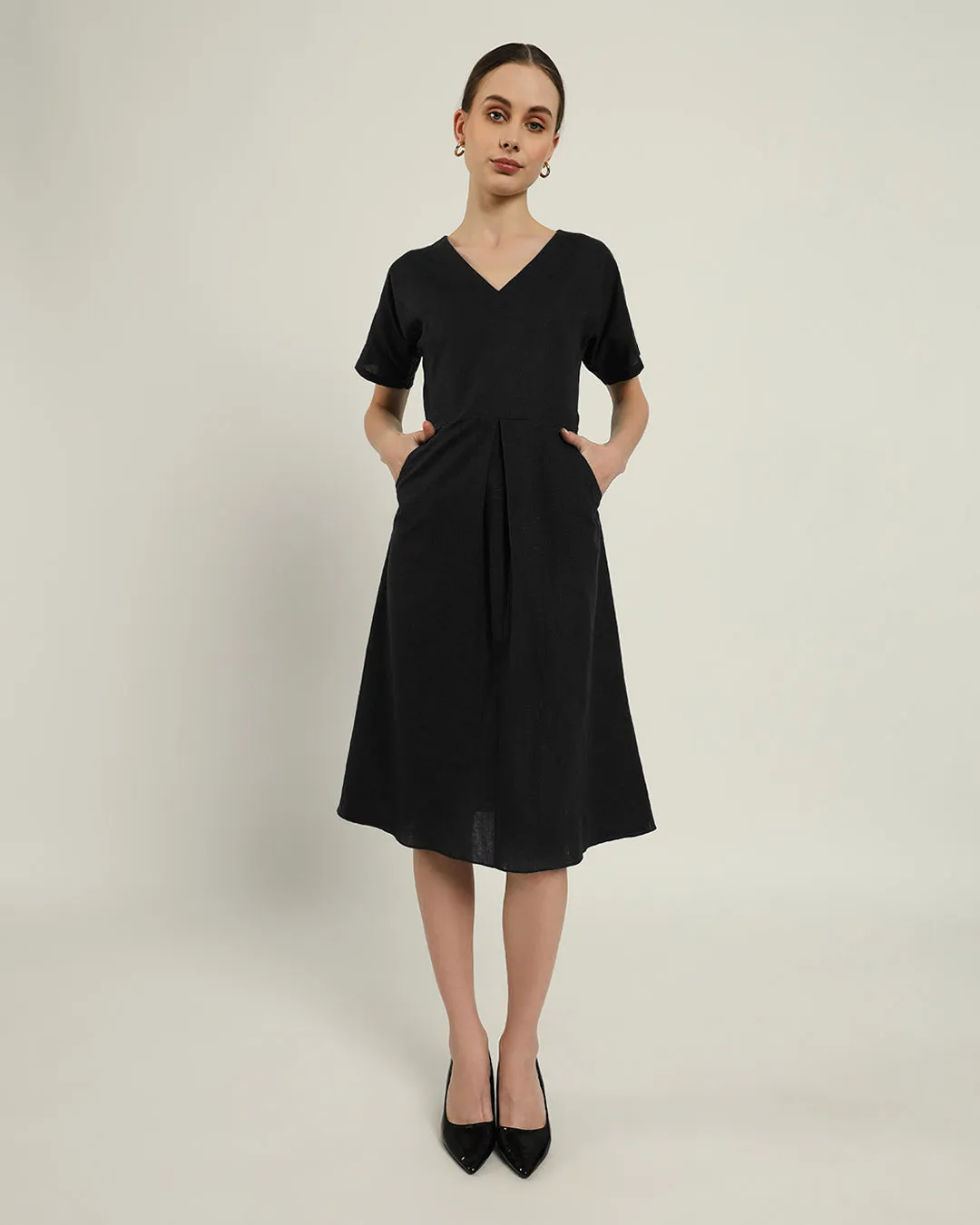 The Memphis Noir Cotton Dress