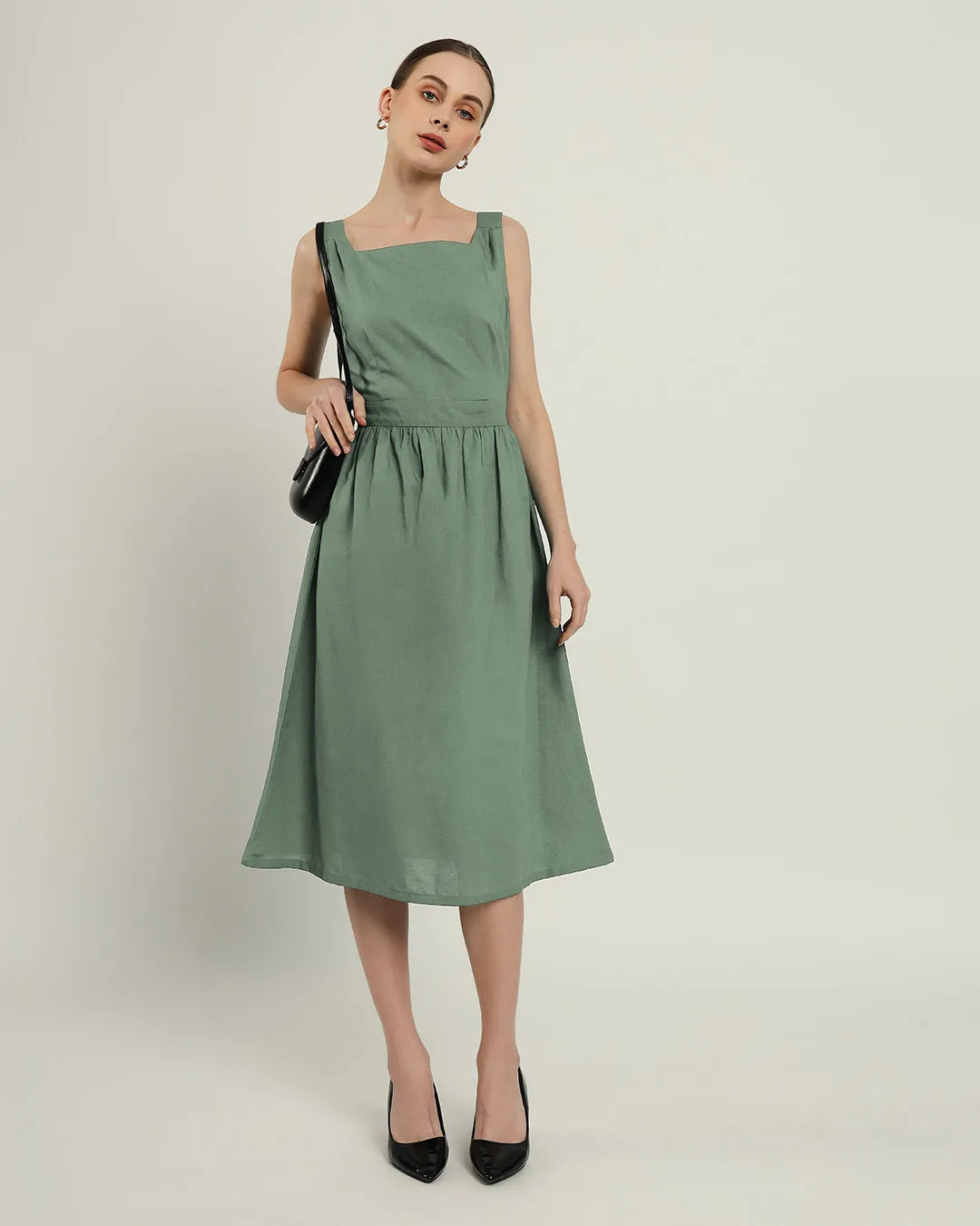 The Mihara Mint Cotton Dress