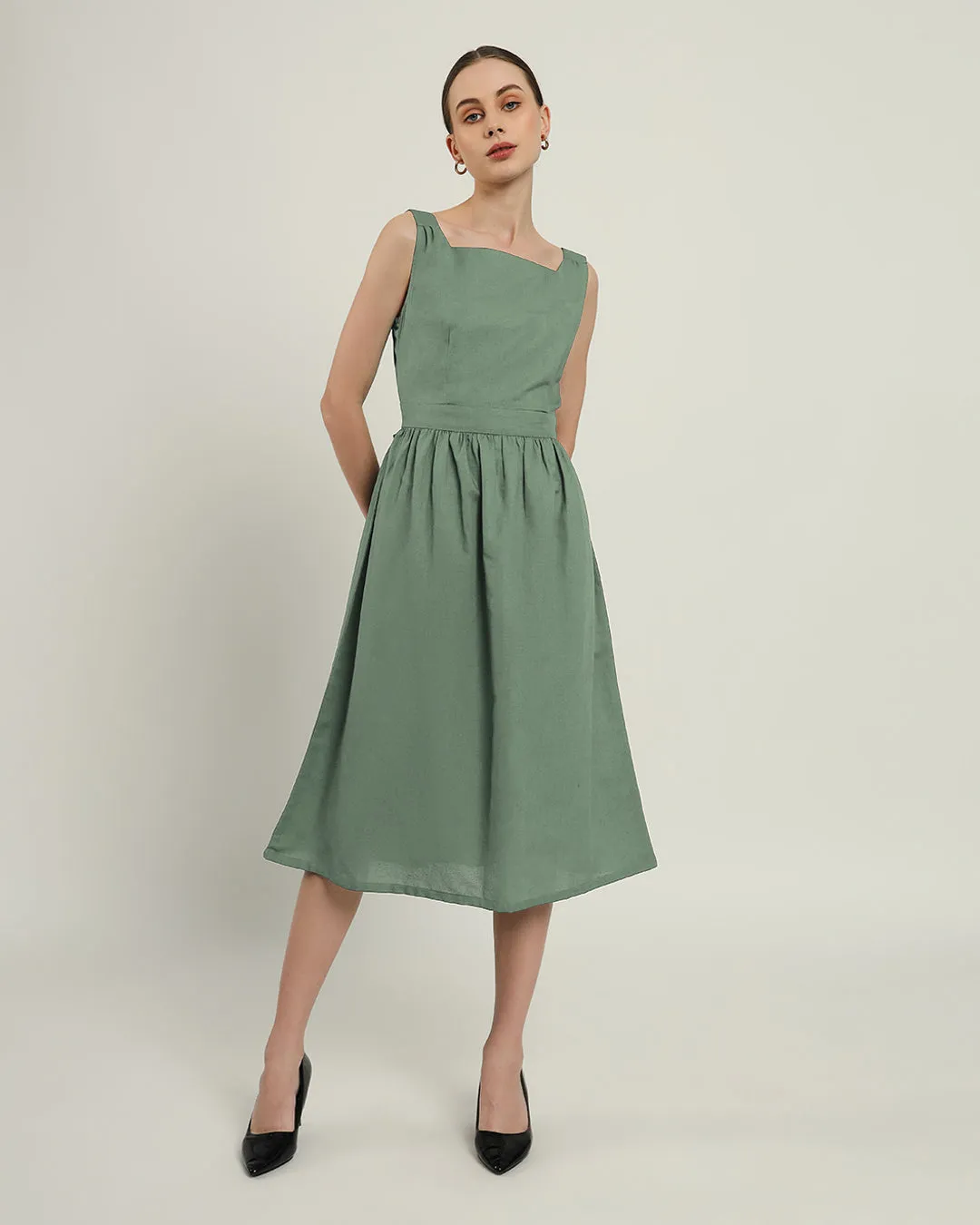 The Mihara Mint Cotton Dress