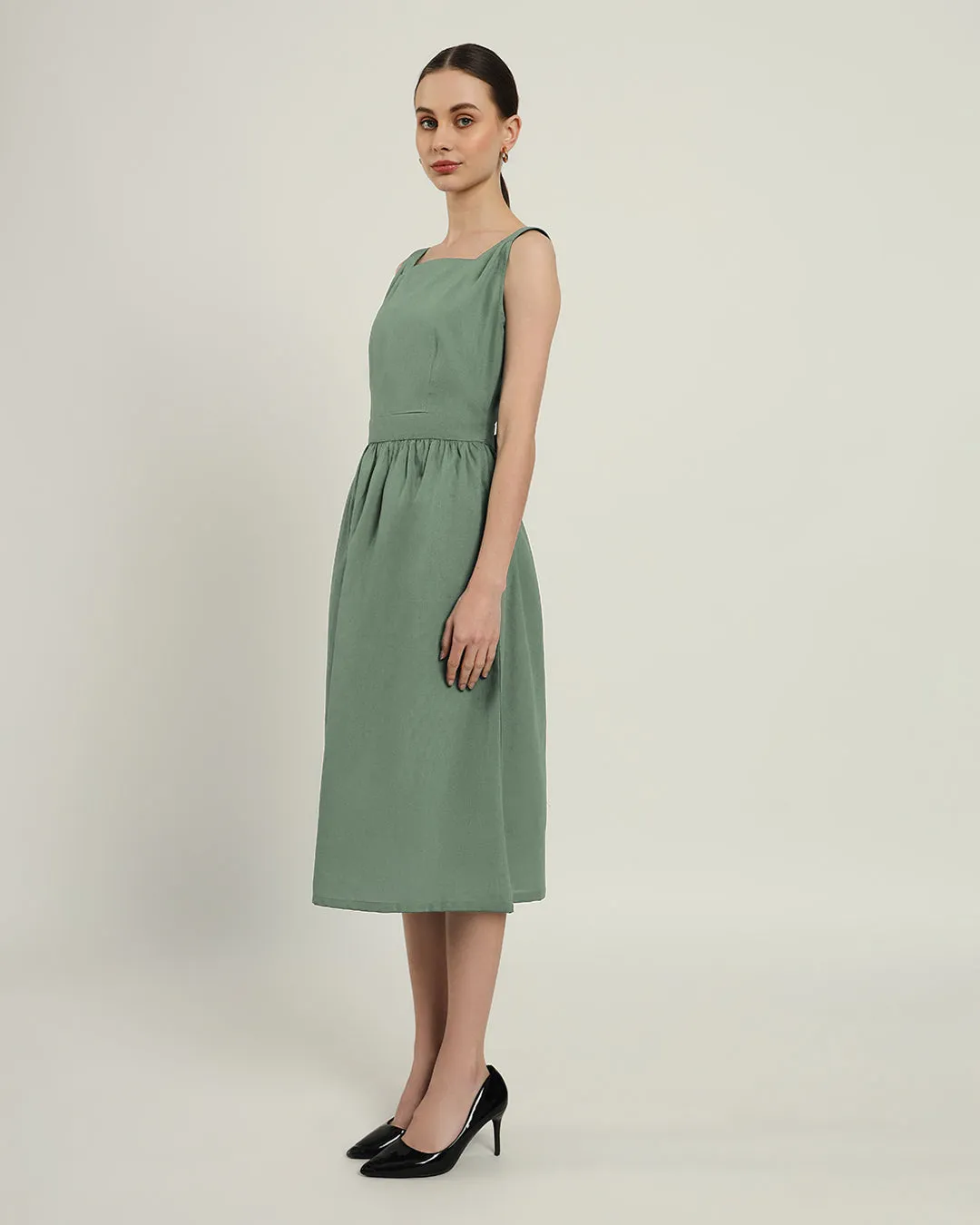 The Mihara Mint Cotton Dress