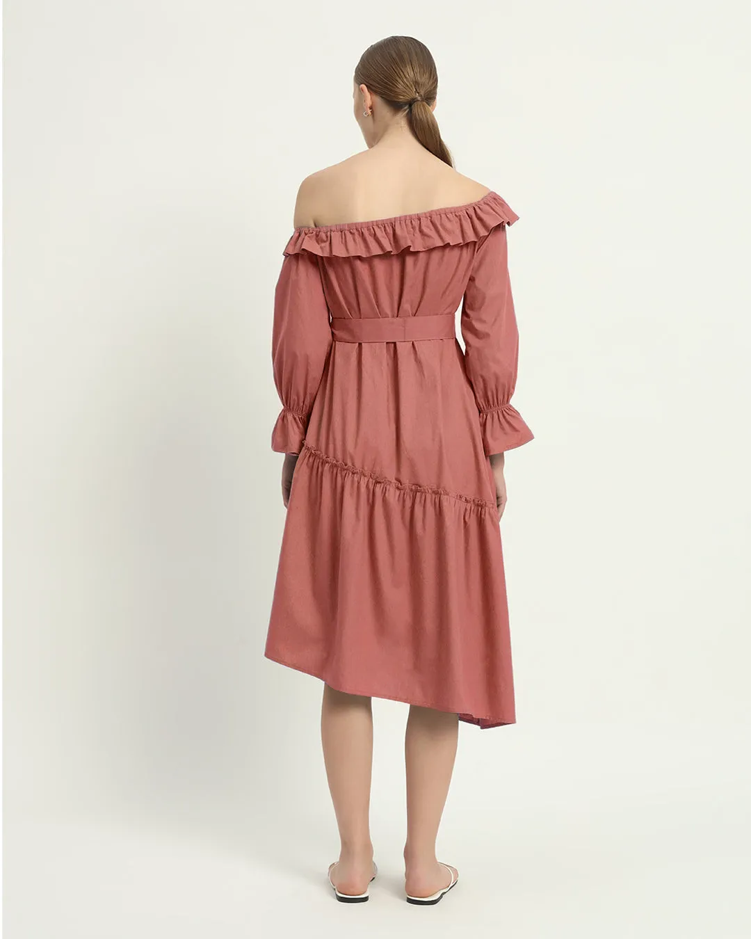 The Stellata  Ivory Pink Cotton Dress