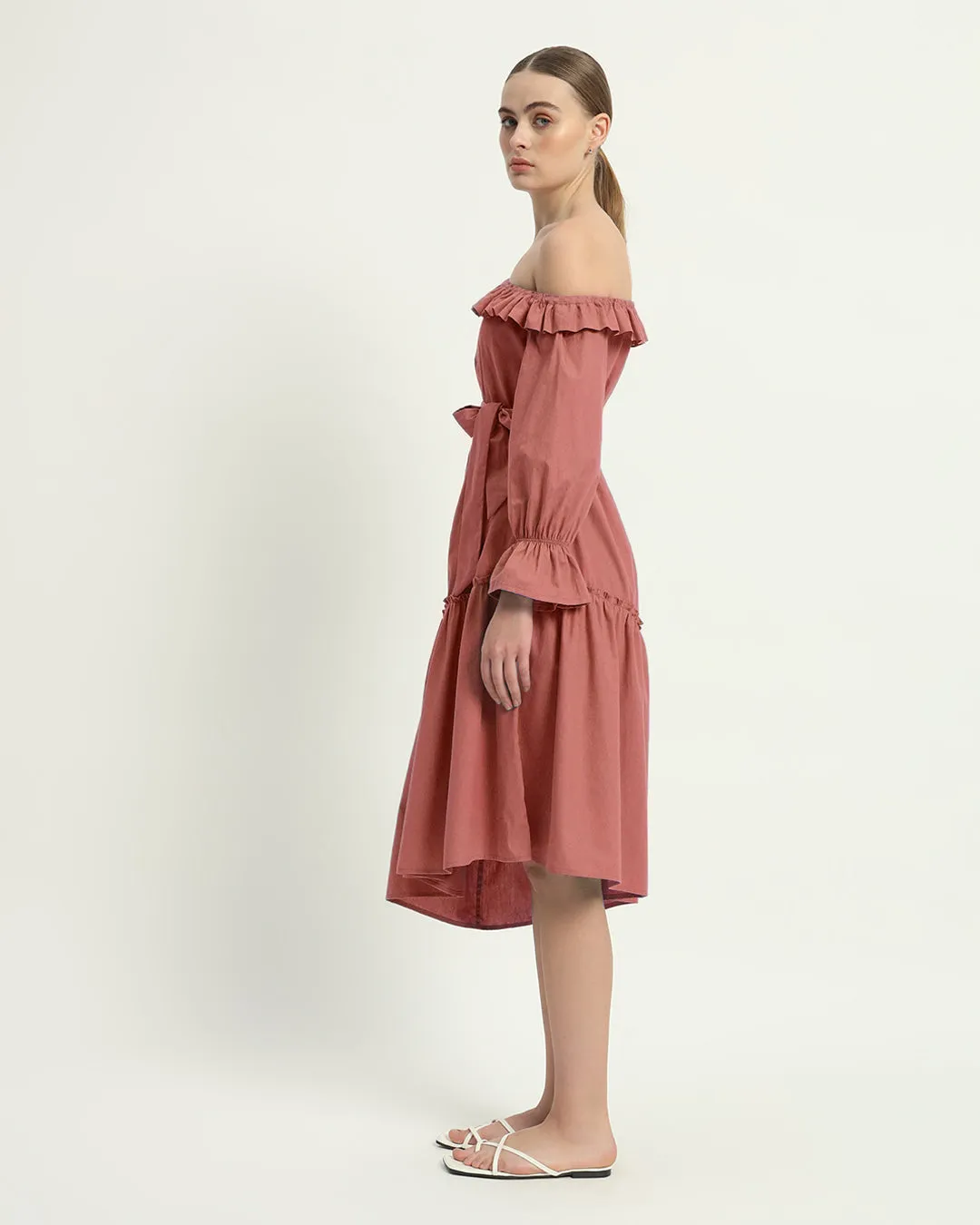 The Stellata  Ivory Pink Cotton Dress