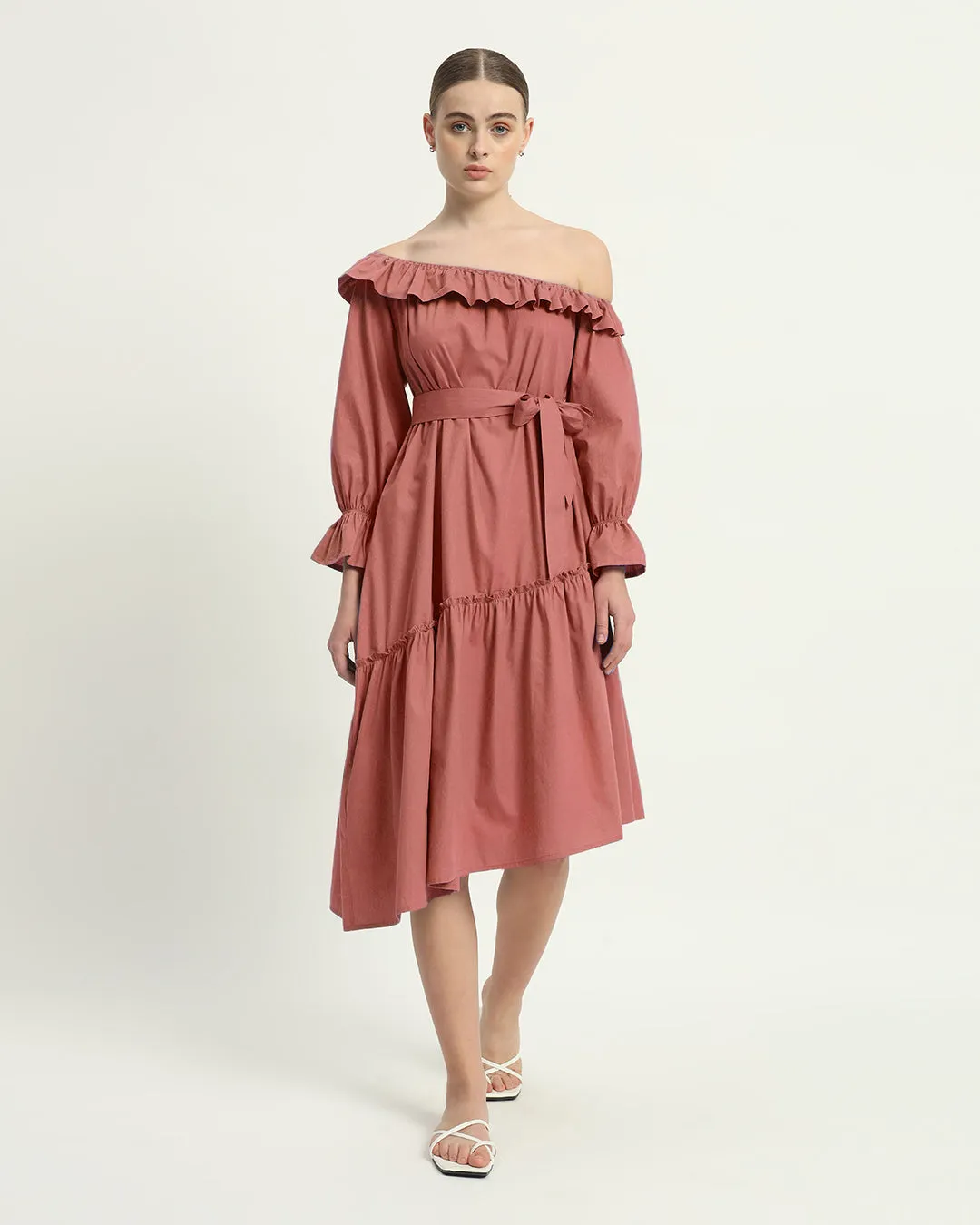The Stellata  Ivory Pink Cotton Dress