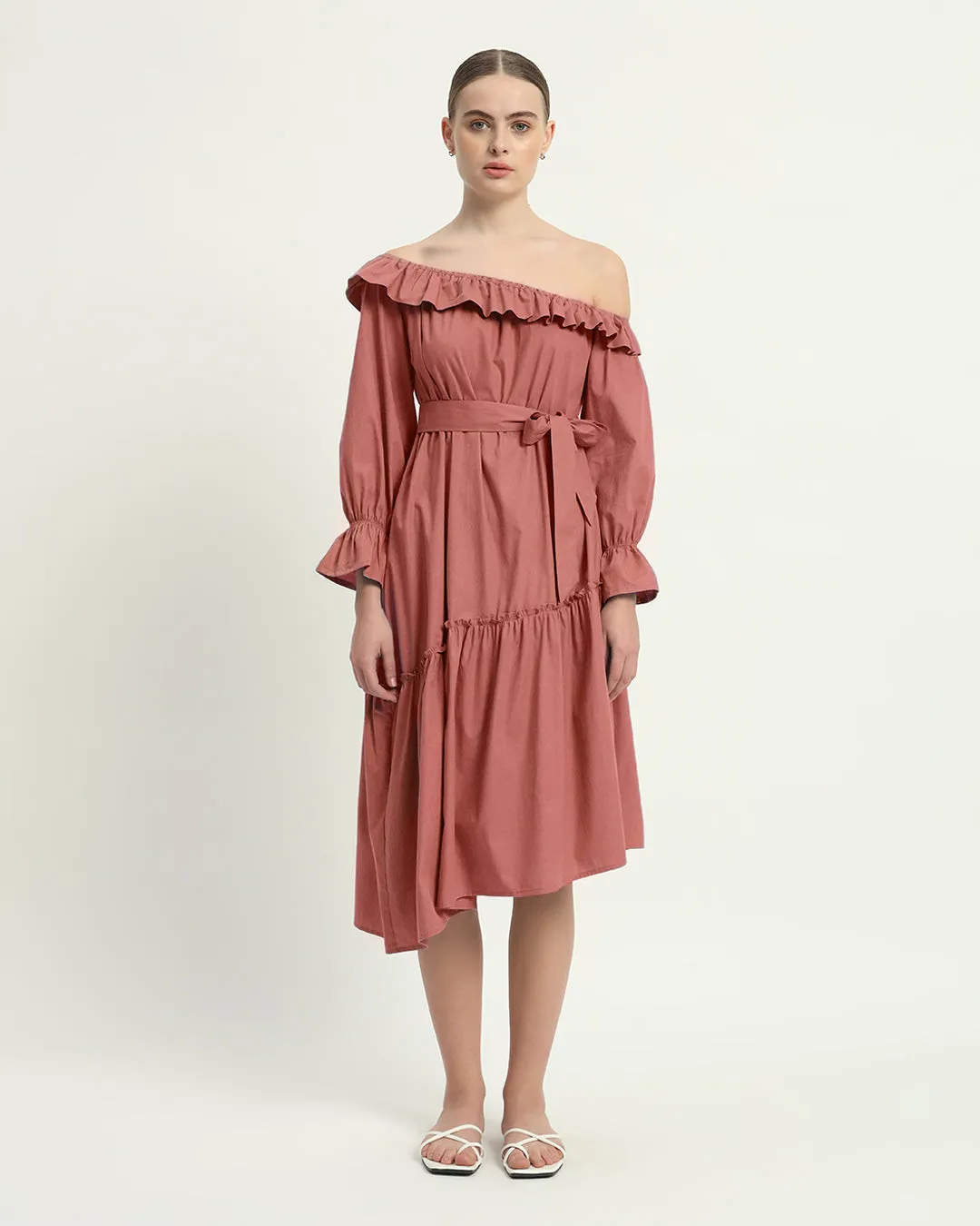 The Stellata  Ivory Pink Cotton Dress