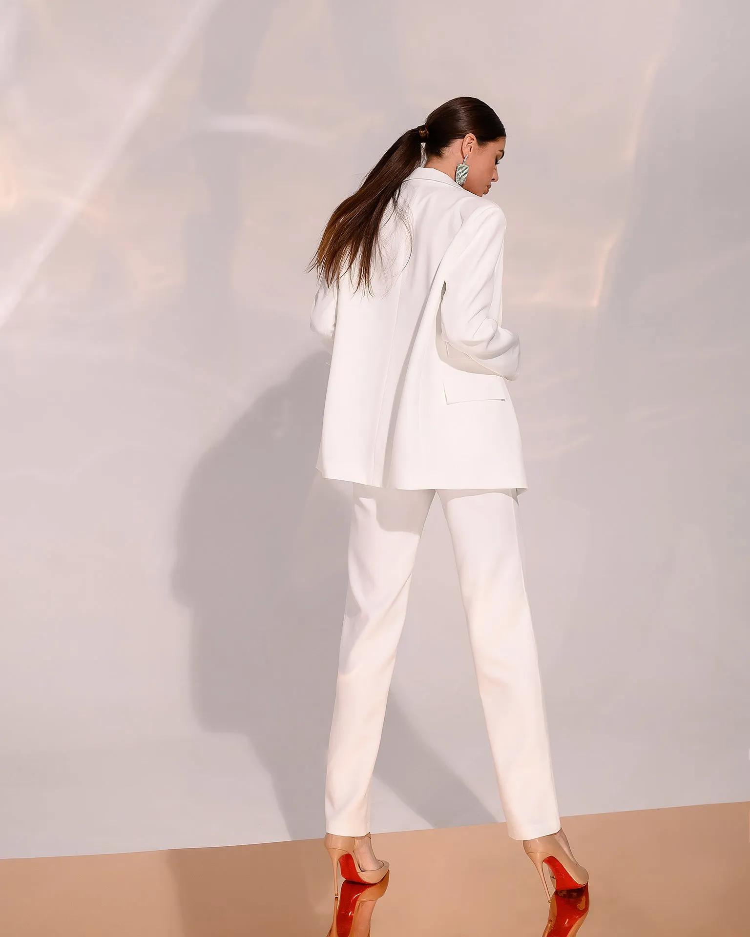 White Double-Breasted Suit 2-Piece