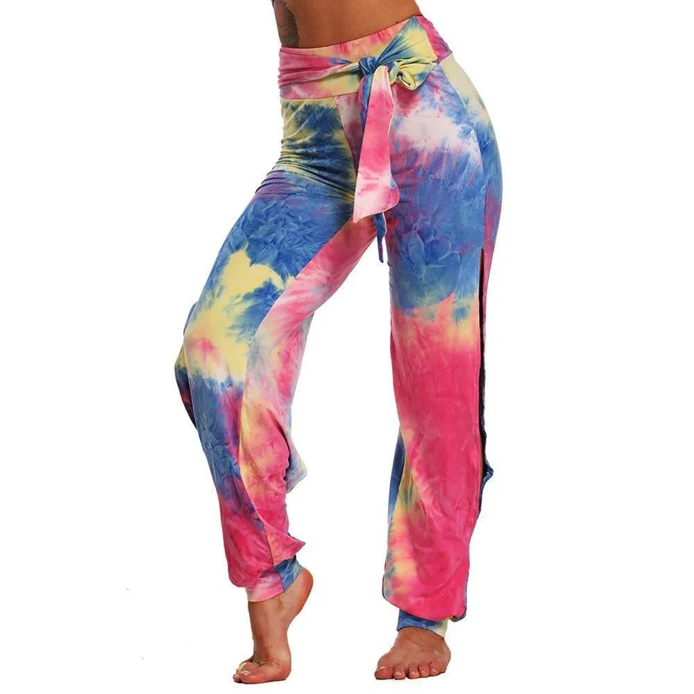 Women Fitness Running Leggins High Waist Band Printed