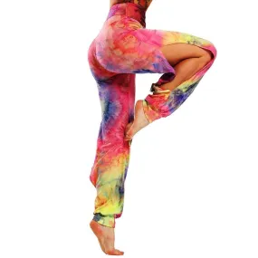 Women Fitness Running Leggins High Waist Band Printed