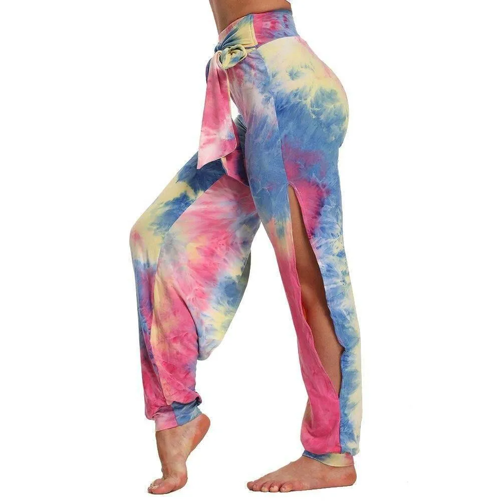 Women Fitness Running Leggins High Waist Band Printed