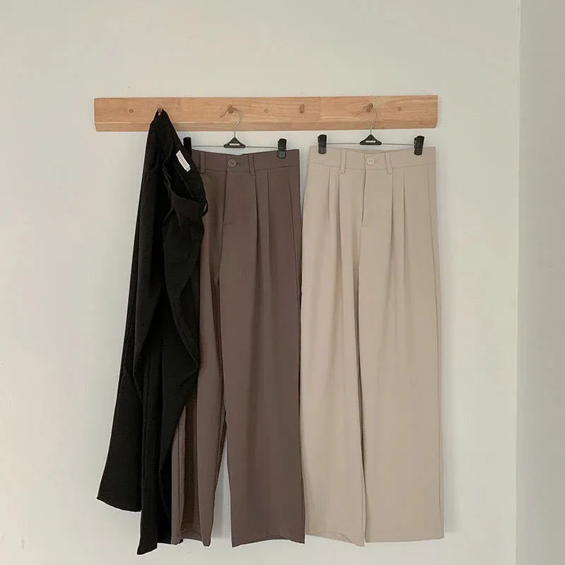 Women's Elegant High Waist Korean Office Fashion Designer Pants