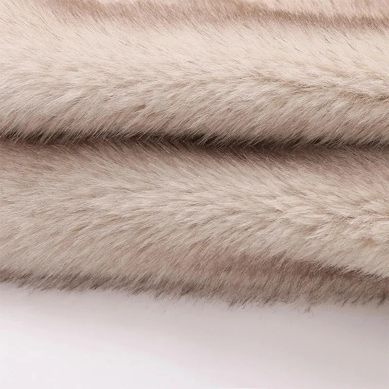 Women's Fluffy Short Fashion Designer Cropped Faux Fur Jackets